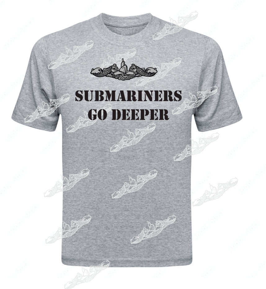 Go Deeper - Submariners Go Deeper TEXT & Dolphins - Clothing