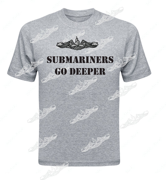 Go Deeper - Submariners Go Deeper TEXT & Dolphins - Clothing
