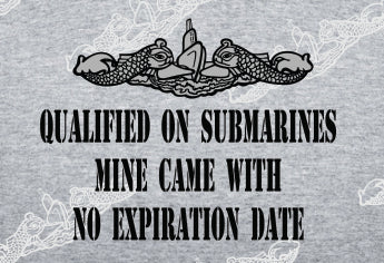 Qualified On Submarines No Expiration Date  TEXT & Dolphin  Clothing