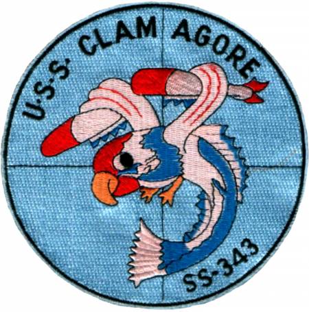 USS CLAMAGORE SS 343 PATCH
