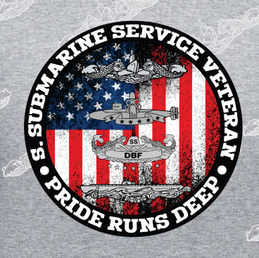 Submarine Service Veteran Pride Runs Deep - Circle Emblem :  Clothing