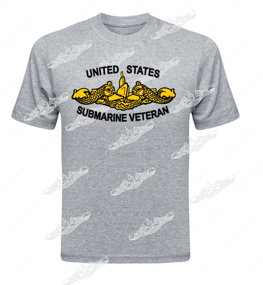 United States Submarine Veteran  Text & Dolphins Clothing