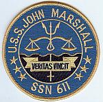 USS JOHN MARSHALL SSN 611 PATCH